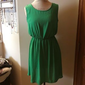 Green midi dress